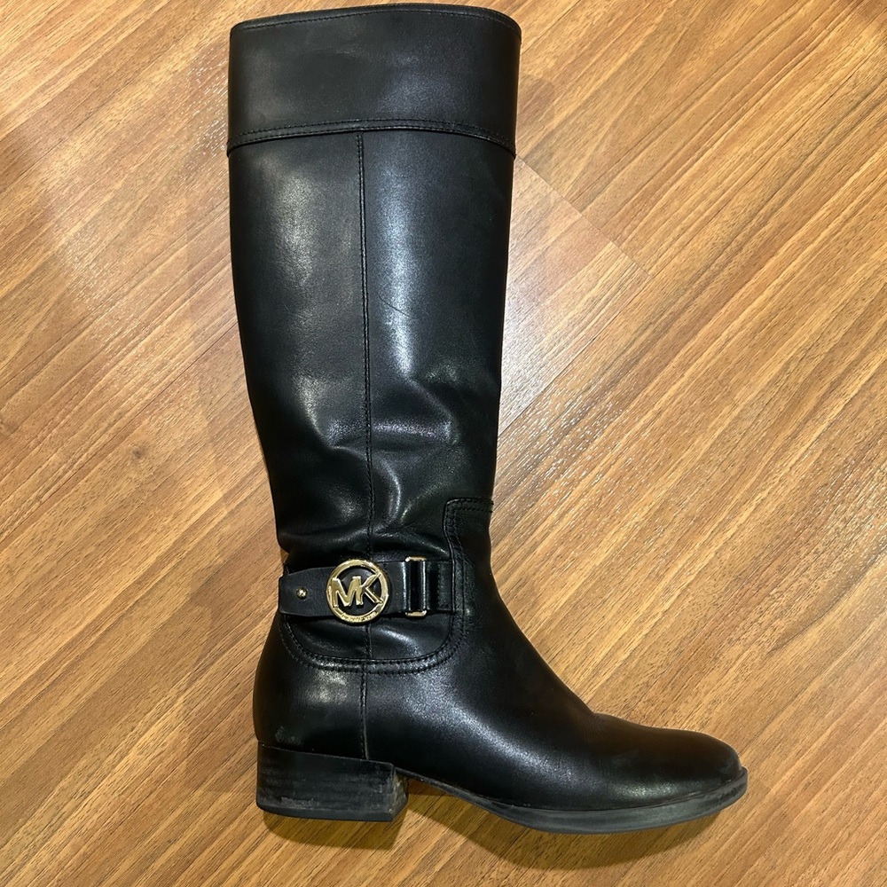 Michael Kors Black Hartland Boots: Women’s Size 5. With Gold Detail - Picture 3 of 14